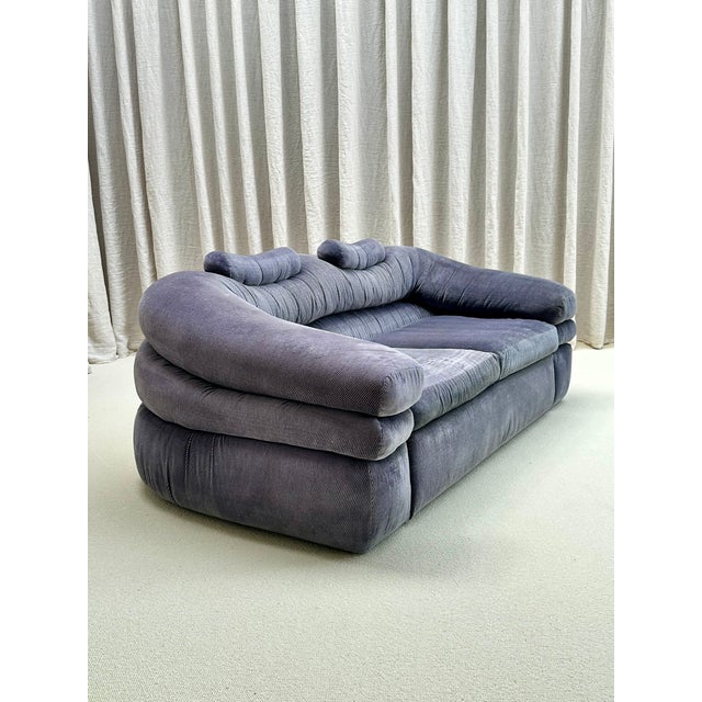 Vintage Two-Seater Sofa in Velvet by De Pas Durbino & Lomazzi for Zanotta, Italy, 1960s For Sale - Image 10 of 10