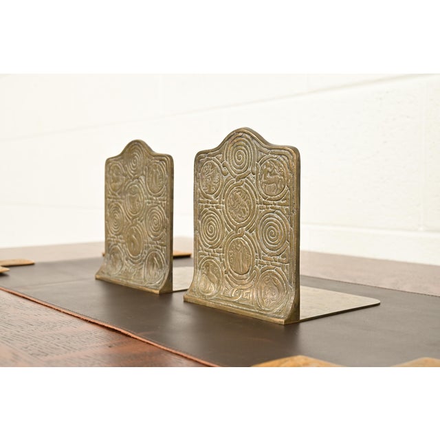 Tiffany Studios New York Bronze Zodiac Bookends, Circa 1910 For Sale - Image 12 of 12