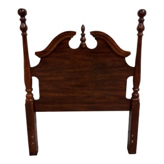 Vintage Twin Size Sears Roebuck Traditional Cannonball Pediment Headboard For Sale