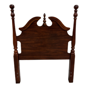 Vintage Twin Size Sears Roebuck Traditional Cannonball Pediment Headboard