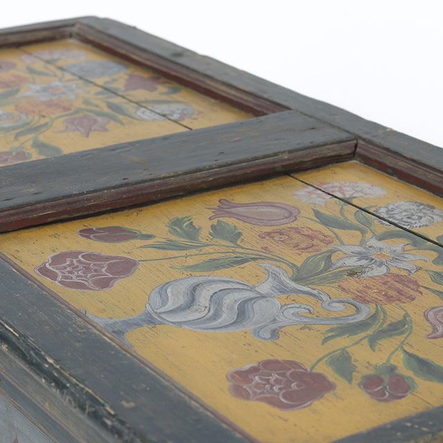 Rustic Farmhouse Folk Art Painted Bridal Chest For Sale - Image 14 of 16