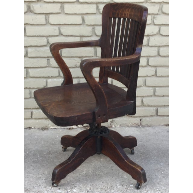 Milwaukee Chair Company Oak Office Chair Chairish