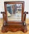 American Antique Tabletop Wood Shaving Mirror on Stand For Sale - Image 3 of 9