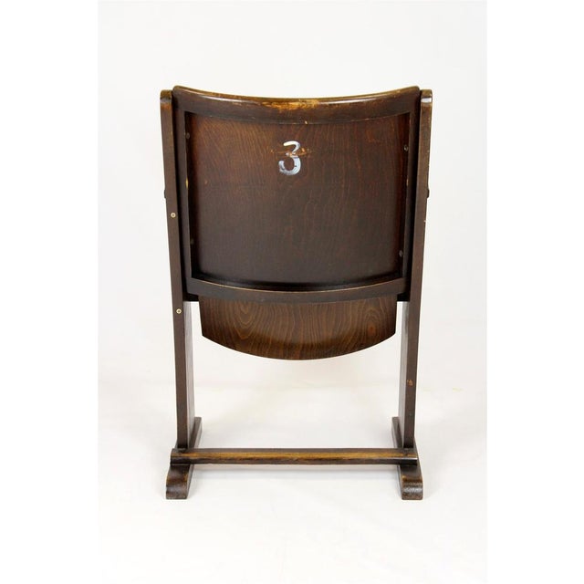 Mid-Century Modern Vintage Cinema Chair, 1940s For Sale - Image 3 of 12