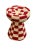 African Natural Woven Seagrass Side Table Red For Sale - Image 4 of 4