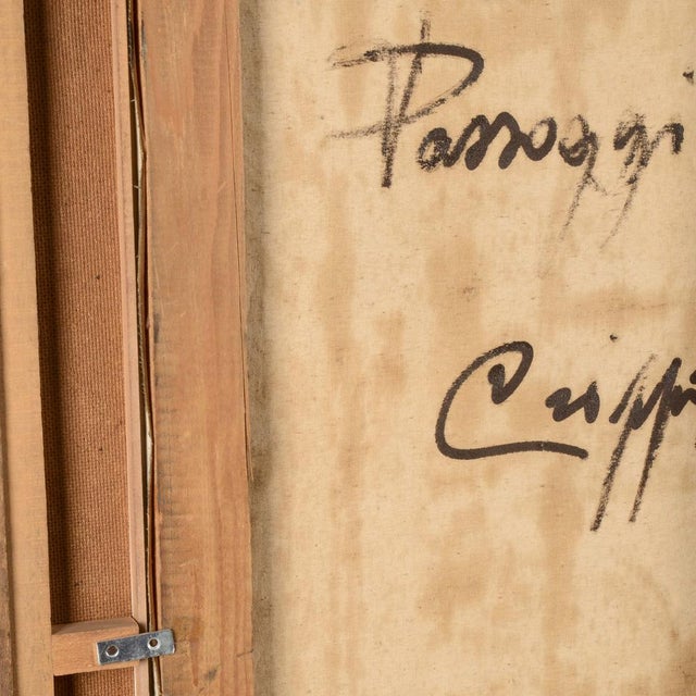 Marco Crippa, Milan Passage, Santa Margherita View, Piazza Mercanti, 1961, Oil Painting, Framed For Sale - Image 12 of 18