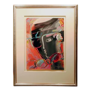 1990 Peter Max "Zero" From Ioae Suite Original Limited Edition Serigraph, Framed