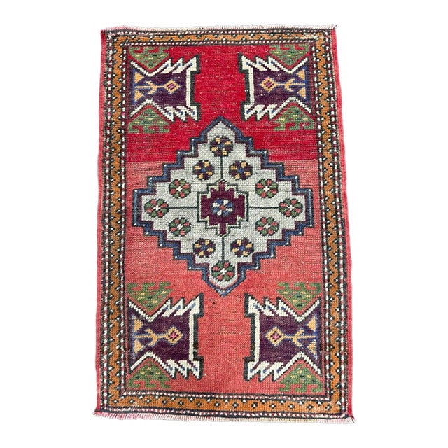 Turkish Yastik Rug 1'10" x 2'11" For Sale