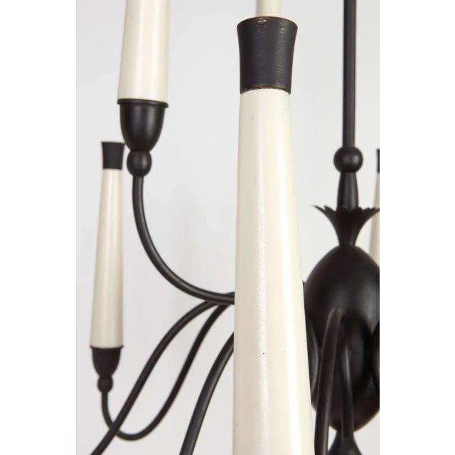 Black & White Chandelier, 1950s For Sale - Image 4 of 9