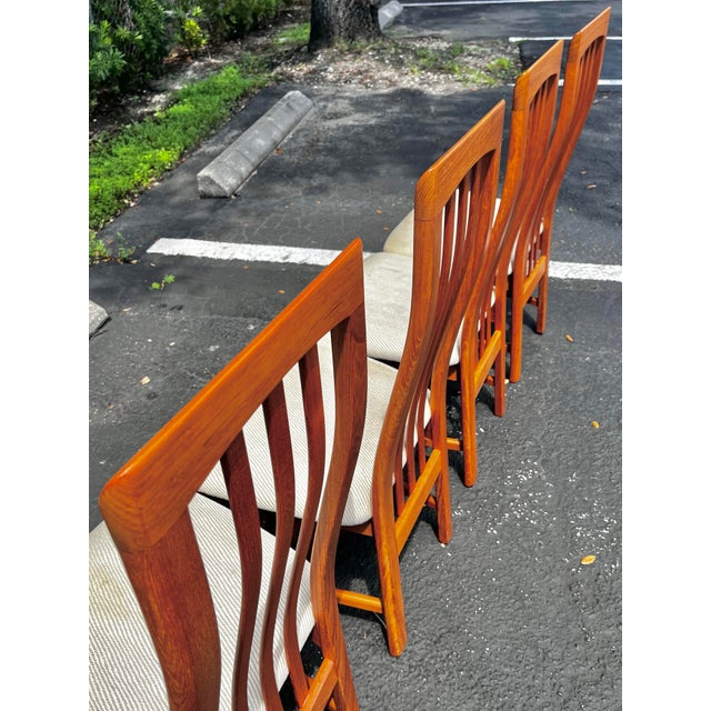 Mid Century Modern Teak Dining Chairs Made in Canada | Set of Four by Nordic Furniture For Sale In Tampa - Image 6 of 12