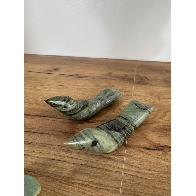 Bird Figurines in Stone, Set of 2, in Very Good conditions. Designed 1960 to 1969
