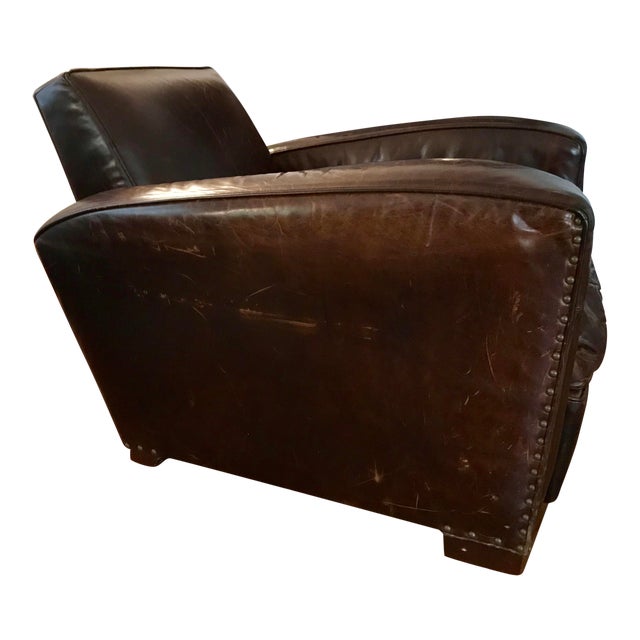 Restoration Hardware Library Leather Chair | Chairish (640 x 640 Pixel)