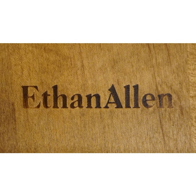 Ethan Allen Heirloom Nutmeg Maple Colonial Early American Arrow Back Dining Arm Chair 10-6060a For Sale - Image 10 of 11