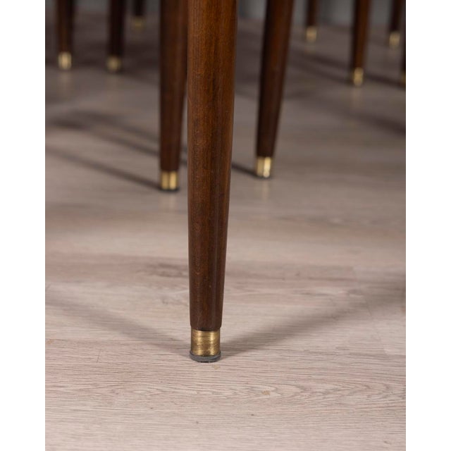 Wood Vintage Wood and Leather Chairs by Anonima Castelli from Castelli, 1960s, Set of 8 For Sale - Image 7 of 16