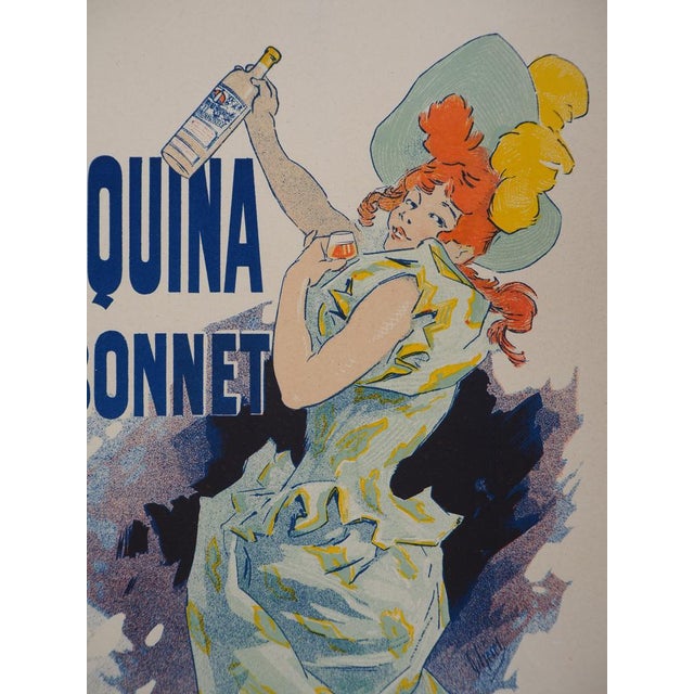 Jules Chéret Elegant woman with her aperitif, 1895 Lithograph Original coloured lithograph on thin vellum paper measuring...