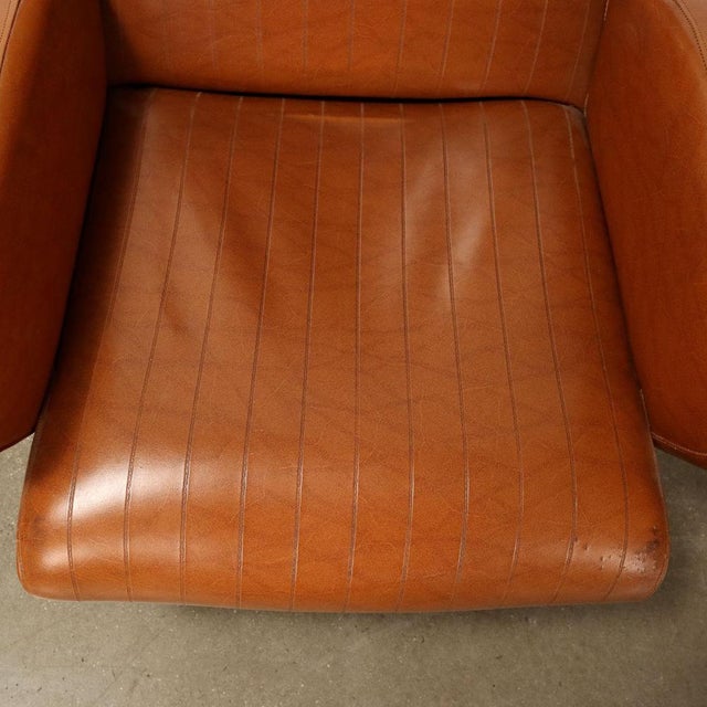 Small Vintage Chair in Leatherette and Metal Brass, 1950s For Sale - Image 5 of 12