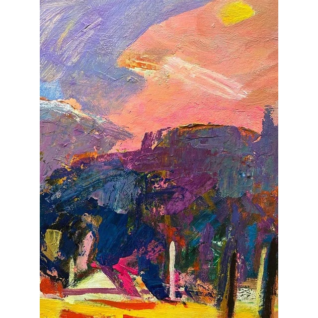 Contemporary Jean Krille, Landscape 149, Oil on Masonite, 1989-1990 For Sale - Image 3 of 11