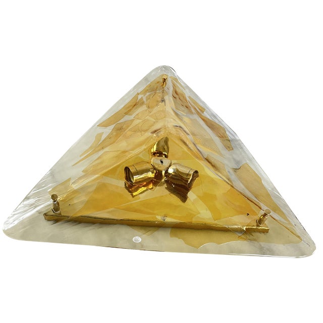Large Triangular Wall Lamp in Murano Glass from La Murrina, 1980s For Sale