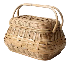 Mid 20th Century Vintage Picnic Basket