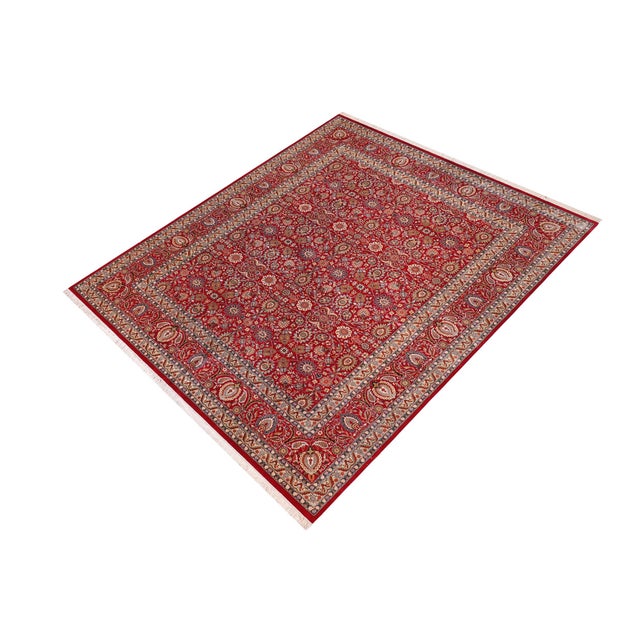 Designed with mesmerizing intricacy and gorgeous color palette, this hand-knotted masterpiece demonstrates the beauty and...