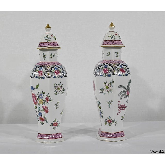 Chinese Hexagonal Vases in Earthenware For Sale - Image 15 of 18