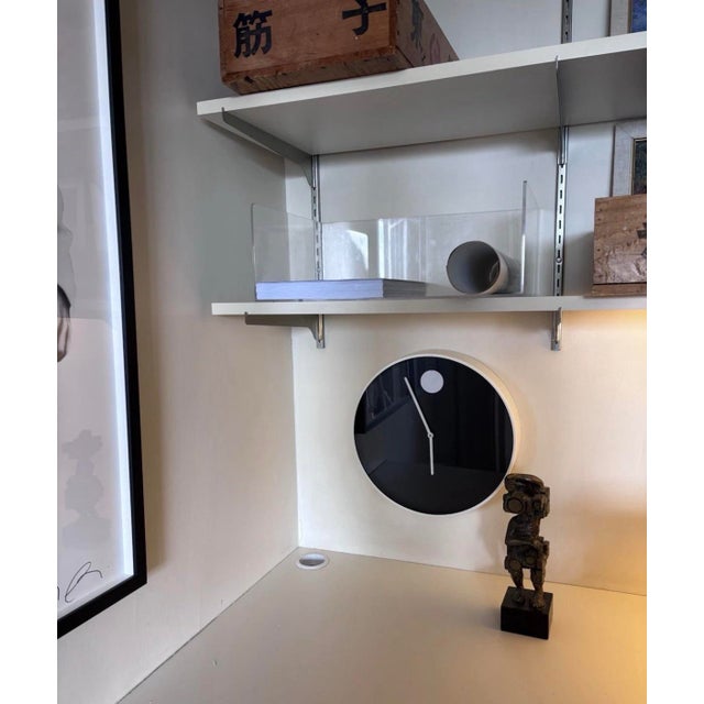 Black Museum Wall Clock by Nathan George Horwitt for Howard Miller For Sale - Image 8 of 9