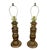 Mid-Century Modern Pair of Mid Century Wood and Brass Lamps For Sale - Image 3 of 5