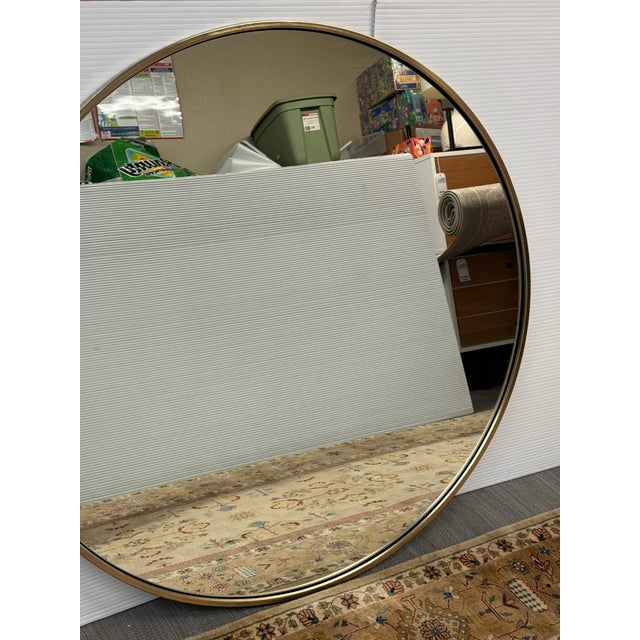Brass Wall Mirror For Sale - Image 10 of 12