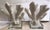 Late 20th Century Pair Faux Coral White Thick Finger Mounted on Glass Decorative Objects For Sale - Image 5 of 12