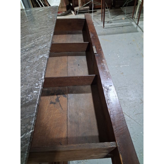 Wood Early 19th Century French Restoration Walnut Marble Top Commode For Sale - Image 7 of 10