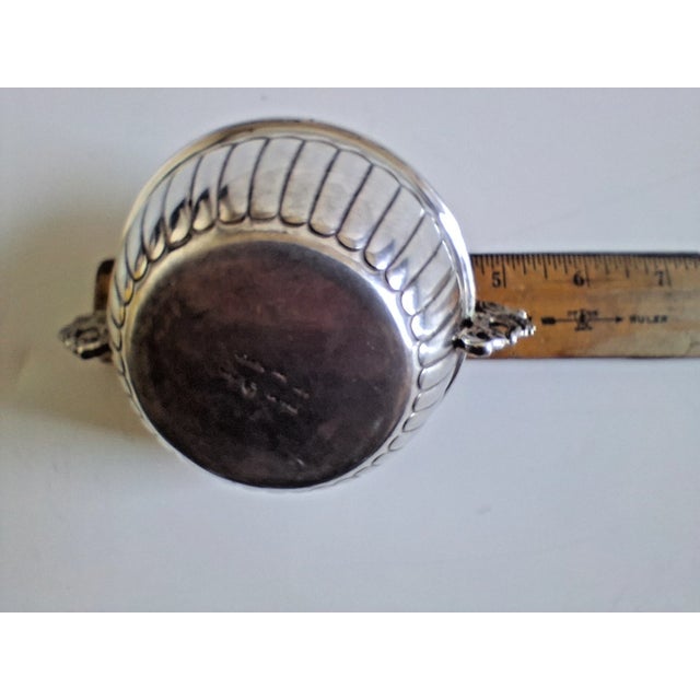 Mid 20th Century Mid 20th Century Tane Mexican Sterling Silver Double Bird Handle 5" Bowl Ring Trinket Dish For Sale - Image 5 of 7