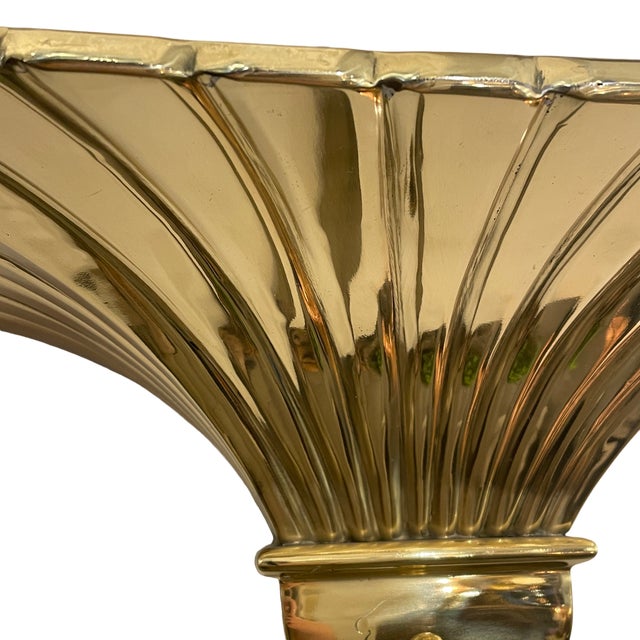Empire Wall Sconces in Gold Brass, 1920s, Set of 2 For Sale - Image 3 of 4