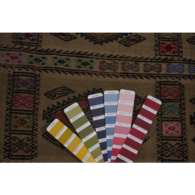 1960s Turkish Wool Jajim Kilim Rug 5'7'' X 7'7' For Sale - Image 11 of 11