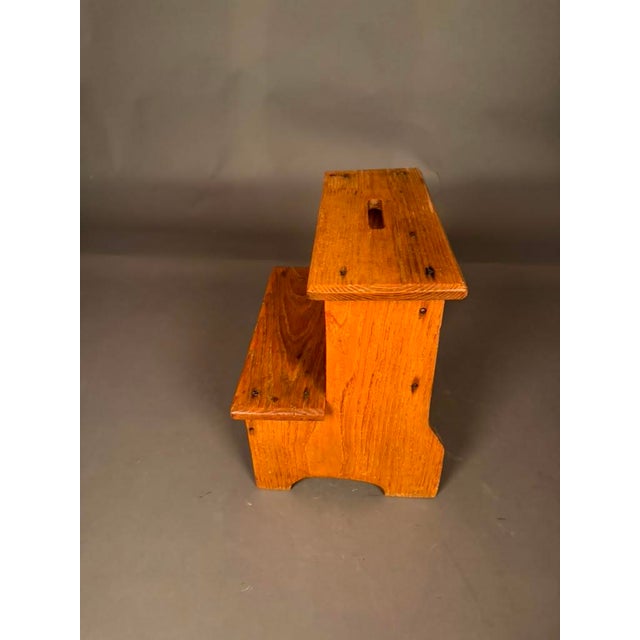 American Country Bed Steps in Ash Wood, Circa 1890 For Sale - Image 10 of 11