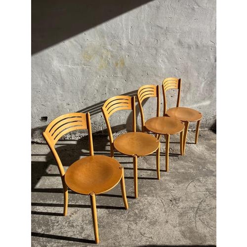 Vintage Italian Bistro Dining Chairs, 1980s, Set of 4 For Sale - Image 6 of 8