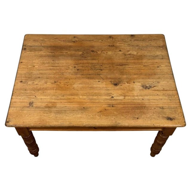20th Century Pine Farmhouse Dining Table For Sale - Image 3 of 13