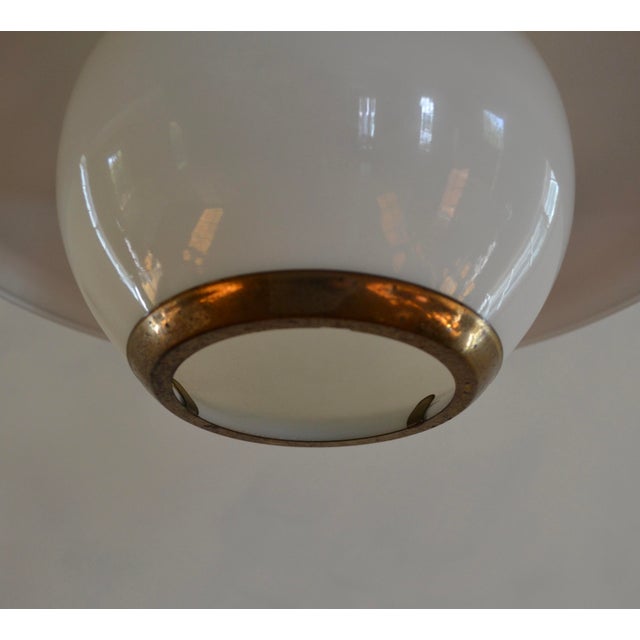 Mid 20th Century Mid Century Stilnovo Style Flush Mount Light For Sale - Image 5 of 6