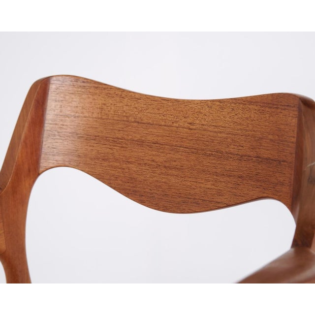 Model 55 Dining Chair in Teak & Woven Seat by N.O Møller For J.L. Møllers, 1960s For Sale - Image 10 of 15
