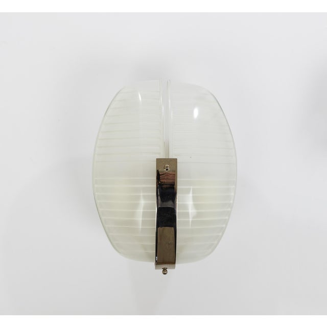 Metal Lambda Wall Lamps in Metal and Glass by Vico Magistretti for Artemide, 1960s, Set of 2 For Sale - Image 7 of 10
