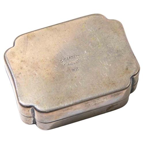 Small rectangular sterling silver presentation or trinket box with softly shaped corners and a restrained modernist form....