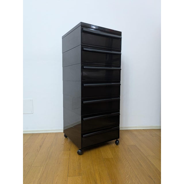 Black Chest of Drawers by Simon Fussell for Kartell, Italy, 1970s For Sale - Image 6 of 9