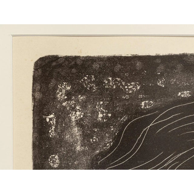 Fritz Kronenberg, Girl with Flower in Her Hair, 1950, Black & White Lithograph, Framed For Sale - Image 4 of 8
