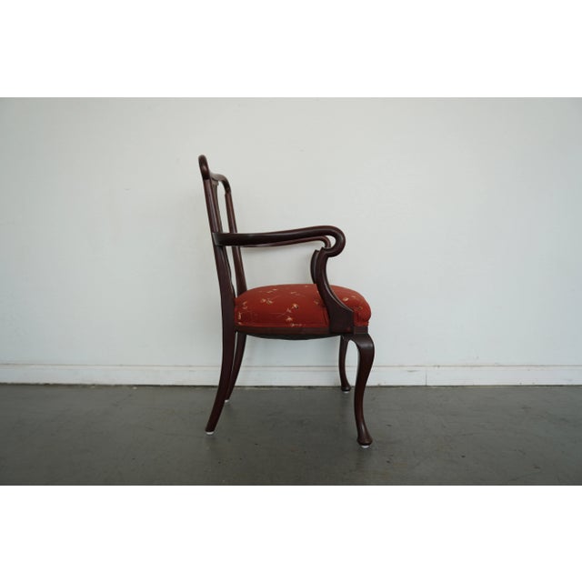 Traditional Vintage Mahogany Lyre-Back Armchair For Sale - Image 3 of 14