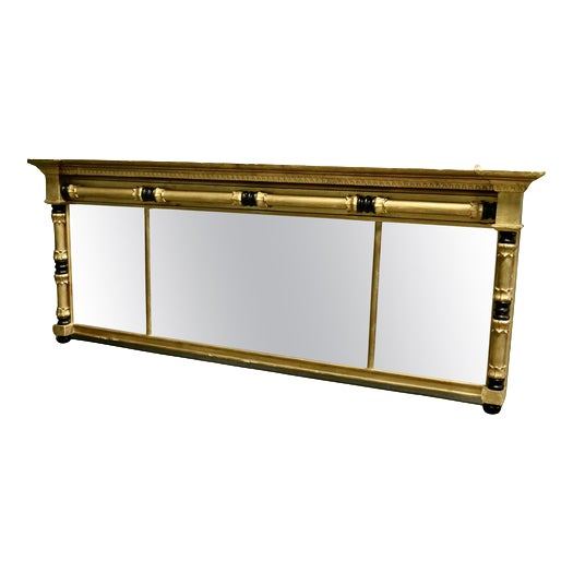 Regency Triple Plate Gilt Mirror For Sale