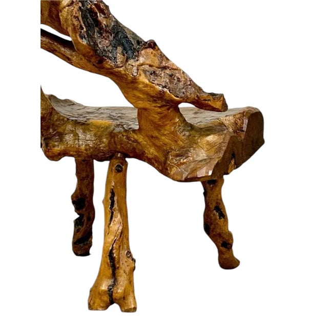 Wood Spanish Rustic Chair For Sale - Image 7 of 10