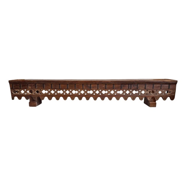 Vintage Long Narrow Arch Facade Bench For Sale