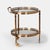 Vintage French Brass Bar Trolley with Glass Tiers, 1960s For Sale - Image 9 of 9