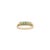 Five-Stone Natural Emerald Band Ring Size 4 With Diamond Accents in 14k Yellow Gold For Sale - Image 10 of 17