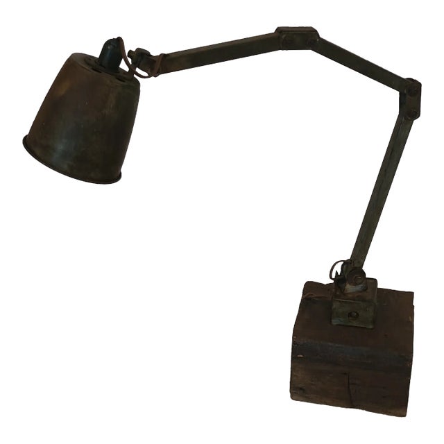 Vintage Industrial Shop Desk Lamp For Sale