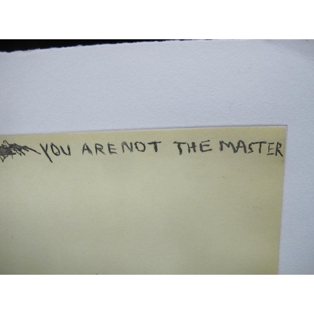 American Chris Johanson Signed Limited Aquatint Print Perceptions #2 You Are Not Master For Sale - Image 3 of 7